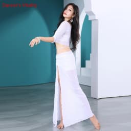 Belly Dance Costumes Set for Women Belly Dancing Exercise Clothing Belly Dance Top+long Skirt 2pcs Oriental Outfit Dance Wear