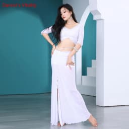 Belly Dance Costumes Set for Women Belly Dancing Exercise Clothing Belly Dance Top+long Skirt 2pcs Oriental Outfit Dance Wear