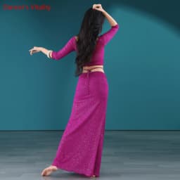 Belly Dance Costumes Set for Women Belly Dancing Exercise Clothing Belly Dance Top+long Skirt 2pcs Oriental Outfit Dance Wear
