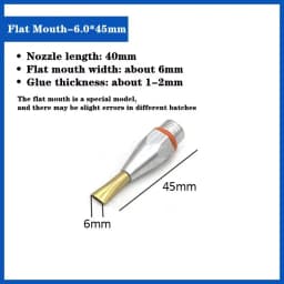 1Pcs Hot Melt Glue Gun Copper Anti-leakage Long Nozzle Large and Small Diameter Nozzle Hot Melt Glue Gun Nozzles