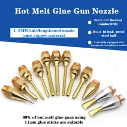 1Pcs Hot Melt Glue Gun Copper Anti-leakage Long Nozzle Large and Small Diameter Nozzle Hot Melt Glue Gun Nozzles