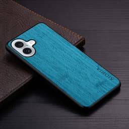 Case for iPhone 15 16 14 13 12 11 Pro Max Mini XR X XS Max Plus Funda Bamboo Wood Pattern Leather Cover Luxury Coque Case Capa