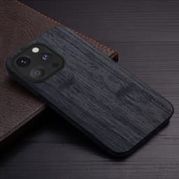 Case for iPhone 15 16 14 13 12 11 Pro Max Mini XR X XS Max Plus Funda Bamboo Wood Pattern Leather Cover Luxury Coque Case Capa