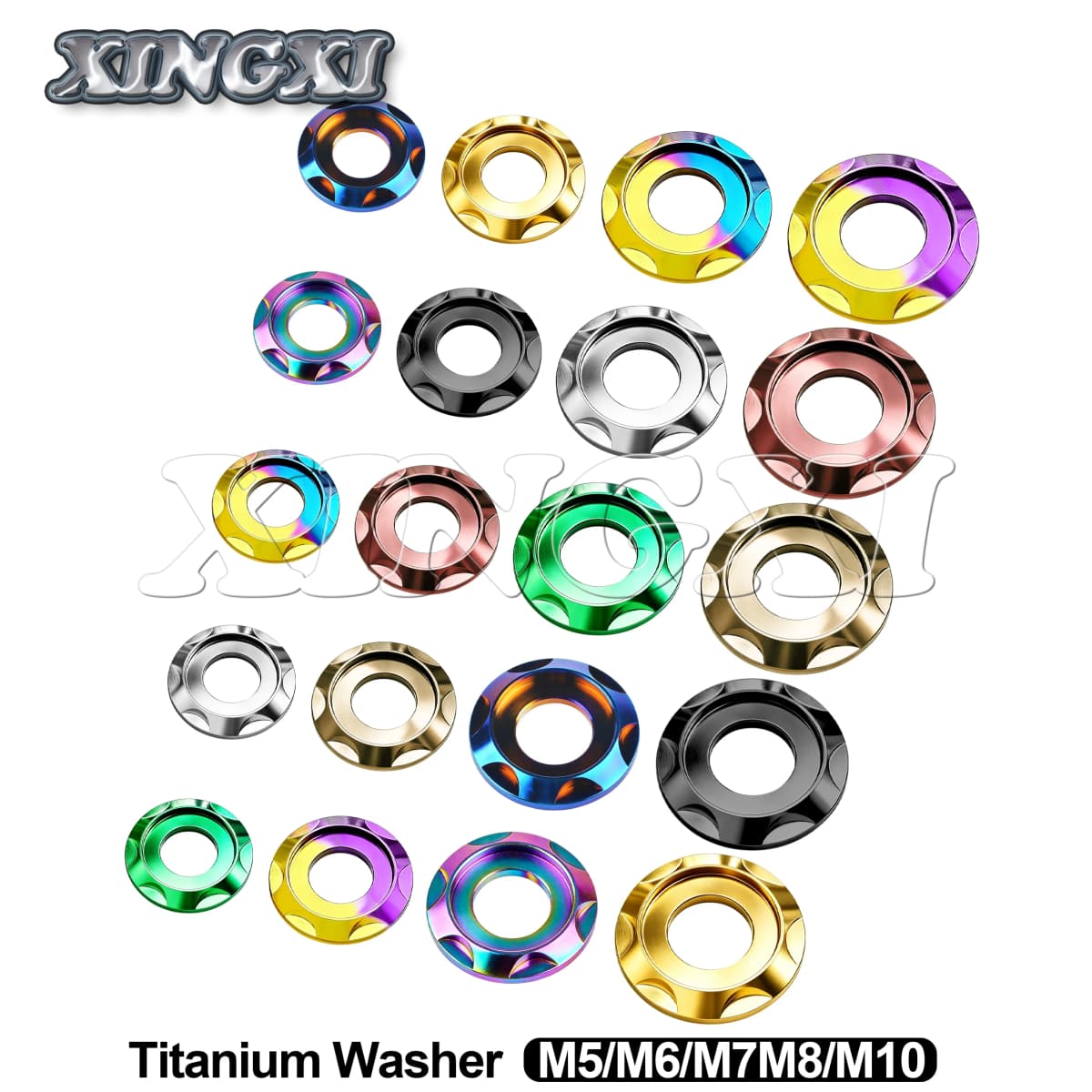 Xingxi Titanium Spacer M5 M6 M8 M10 Fancy Decoration Gasket For Motor Bike