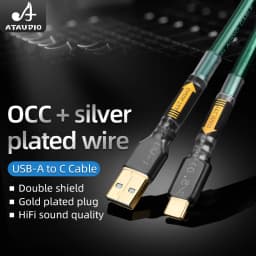 Silver Plated Hifi Usb Cable High Quality 6N OCC A-B C-B Cable Type DAC Decoding Data Cable USB Cable