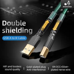 Silver Plated Hifi Usb Cable High Quality 6N OCC A-B C-B Cable Type DAC Decoding Data Cable USB Cable