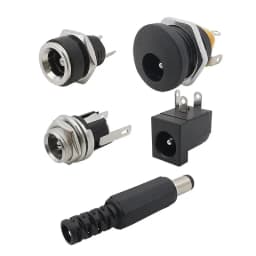 10Pcs 12V 5.5x2.1mm Plugs Jack DC Connectors 5.5*2.1mm DC Power Male Female Socket Nut Panel Mount DC Power Adapter Connector
