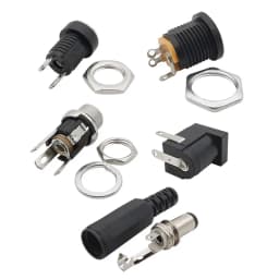 10Pcs 12V 5.5x2.1mm Plugs Jack DC Connectors 5.5*2.1mm DC Power Male Female Socket Nut Panel Mount DC Power Adapter Connector