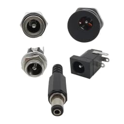 10Pcs 12V 5.5x2.1mm Plugs Jack DC Connectors 5.5*2.1mm DC Power Male Female Socket Nut Panel Mount DC Power Adapter Connector