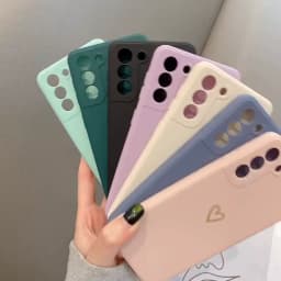 Cute Love Heart Phone Case For Samsung S25 S24 S23 S22 Ultra S20 FE S21 Plus Note 20 A53 A33 A13 A22 A52 A72 A42 A32 A12 Cover
