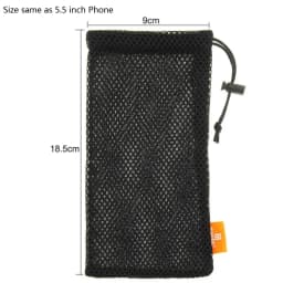 HAWEEL Headphone Phone Nylon Mesh Storage Pouch Bag For Smart Phones/iPad/Power Bank/Camera Accessories/18.5x9cm/24x16cm