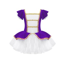 Christmas Elf Tutu Dress Ballet Dance Leotard Kids Girls Figure Skating Dress Sleeveless Mesh Bowknot Sequin Performance Costume