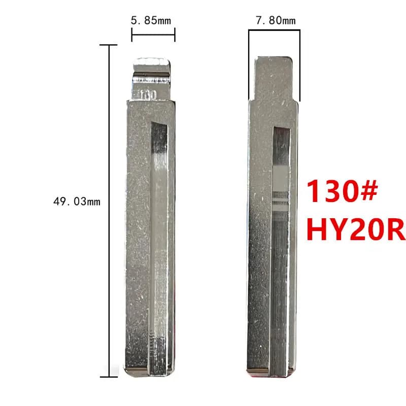 10pcs 130# HY20 Metal Uncut Blank Flip Remote Key Blade for Hyundai Kia for Keydiy KD Xhorse VVDI JMD Remote Car Key Blanks