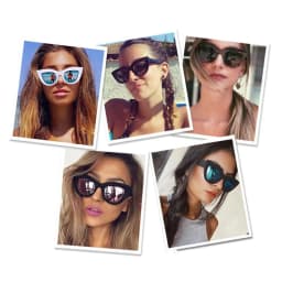 Brand Cat Eye Sunglasses Woman  Fashion Big Frame Sun Glasses Female Plastic Retro Designer Classic Cateye Vintage Gafas De Sol