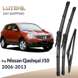 For Nissan Qashqai J10 2006-2013 2007 2008 2009 Wiper Front & Rear Wiper Blades Windshield Windscreen Window Brushes 24"+15"+12"