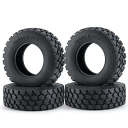 YEAHRUN 22/25/28/30mm Rubber Tyres Wheel Tires for Tamiya 1/14 RC Trailer Tractor Truck Front & Rear Wheel Rims Accessories Part