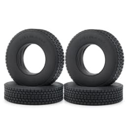 YEAHRUN 22/25/28/30mm Rubber Tyres Wheel Tires for Tamiya 1/14 RC Trailer Tractor Truck Front & Rear Wheel Rims Accessories Part