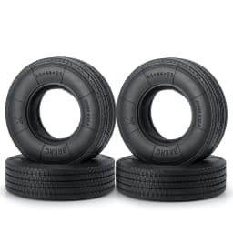 YEAHRUN 22/25/28/30mm Rubber Tyres Wheel Tires for Tamiya 1/14 RC Trailer Tractor Truck Front & Rear Wheel Rims Accessories Part