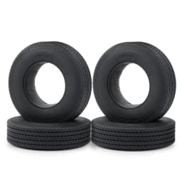 YEAHRUN 22/25/28/30mm Rubber Tyres Wheel Tires for Tamiya 1/14 RC Trailer Tractor Truck Front & Rear Wheel Rims Accessories Part