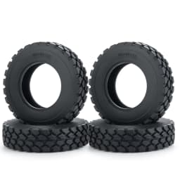 YEAHRUN 22/25/28/30mm Rubber Tyres Wheel Tires for Tamiya 1/14 RC Trailer Tractor Truck Front & Rear Wheel Rims Accessories Part