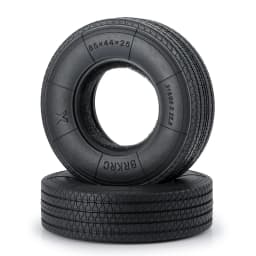 YEAHRUN 22/25/28/30mm Rubber Tyres Wheel Tires for Tamiya 1/14 RC Trailer Tractor Truck Front & Rear Wheel Rims Accessories Part