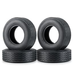 YEAHRUN 22/25/28/30mm Rubber Tyres Wheel Tires for Tamiya 1/14 RC Trailer Tractor Truck Front & Rear Wheel Rims Accessories Part