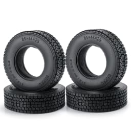 YEAHRUN 22/25/28/30mm Rubber Tyres Wheel Tires for Tamiya 1/14 RC Trailer Tractor Truck Front & Rear Wheel Rims Accessories Part