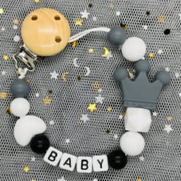Custom Name Personalized Baby Beech Wooden Chew Beads Pacifier Clips Dummy Chains Holder Soother Chain Newborn Teething Toy Gift