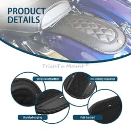 Motorcycle Leather Diamond Rear Fender Bib Cover For Harley Touring Electra Glide Road King FLHT FLTR FLHX 2008-2018