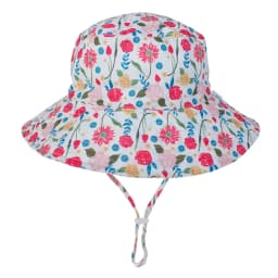Girls Boys Outdoor Anti UV Beach Cap Summer Baby Sun Hat Swimming Hat Kids Bucket Cap with Adjustable Chin Strap 0-8 Years
