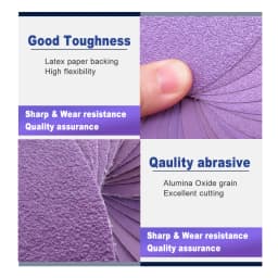 30 Pcs 2 Inch 50mm Purple Sanding Discs Wet Dry 60-10000 Grit Hook&Loop Aluminum Oxide Sandpaper for Drill Grinder Rotary Tools