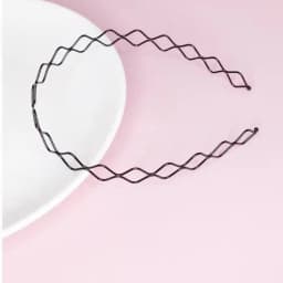 New fashion net red widened and thickened men and women metal wavy long hair wash headband