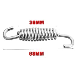 6PCS Springs+12PCS Hooks Stainless Steel Spring Hook Motorcycle Exhaust Pipe Muffler Springs Hooks Motorcycle Accessories