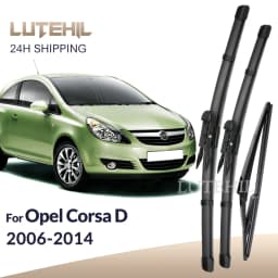 For Opel Corsa D 2006-2014 2007 2008 2009 2010 Wiper Front & Rear Wiper Blades Windshield Windscreen Window Brushes 26"+16"+12"