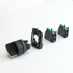 1Pcs XB5 2 Gear 3 Position Plastic Knob Self Locking Reset Selector NC NO Standard Handle Push Button Switch 22mm AD33 AD21 ZB5