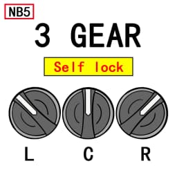 1Pcs XB5 2 Gear 3 Position Plastic Knob Self Locking Reset Selector NC NO Standard Handle Push Button Switch 22mm AD33 AD21 ZB5