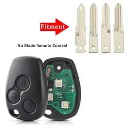 KEYYOU For Renault Clio Kangoo Master Modus Logan Twingo Fob ID46 PCF7946 / PCF7947 / 4A Chip 434MHz 3 Buttons Remote Car Key