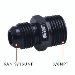 1Pcs Aluminum Alloy AN6/AN8/AN10/AN12 to AN/M14/M16/M18x1.5 Metric Fuel Hose Adapter Pipe Thread Fitting for Oil Cooler System