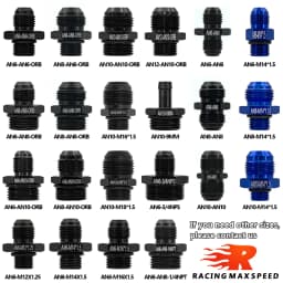1Pcs Aluminum Alloy AN6/AN8/AN10/AN12 to AN/M14/M16/M18x1.5 Metric Fuel Hose Adapter Pipe Thread Fitting for Oil Cooler System