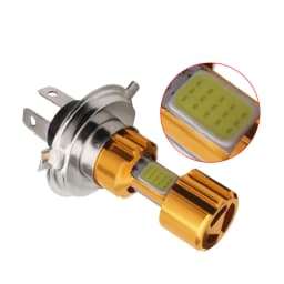 H4/P15D/BA20D 18W LED 3 COB Motorcycle Headlight Bulb 66000LM 6000K Hi/Lo Beam Light