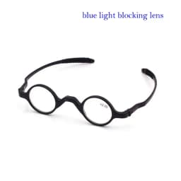 IENJOY Reading Glasses Anti Blue Light Round Frame Reading Glasses Men Ultralight TR Presbyopic Eyewear with Box Diopter 1.0-4.0