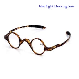 IENJOY Reading Glasses Anti Blue Light Round Frame Reading Glasses Men Ultralight TR Presbyopic Eyewear with Box Diopter 1.0-4.0