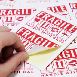 10-50pcs Fragile Handle With Care Warning Stickers Self Sealing Adhensive Business Don't Fall Express Shipping Thank You Labels