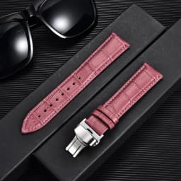 REMZEIM Watch Accessories Watch Strap 18mm 20mm 22mm 24mm Cow Leather Watch Band Blue Green Red Brown Black Watchband