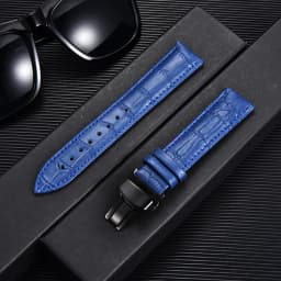 REMZEIM Watch Accessories Watch Strap 18mm 20mm 22mm 24mm Cow Leather Watch Band Blue Green Red Brown Black Watchband