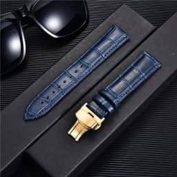 REMZEIM Watch Accessories Watch Strap 18mm 20mm 22mm 24mm Cow Leather Watch Band Blue Green Red Brown Black Watchband
