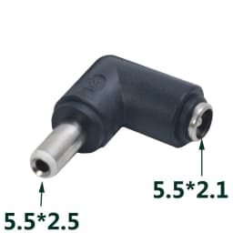 DC Connector 5.5 X 2.1MM Female Power Adapter to 3.0×1.35, 5.0*3.0, 4.0×1.7, 5.5×2.1, 5.5×2.5, 6.3×3.0, 6.0×4.4MM Male 90 Degree