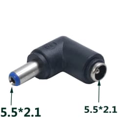 DC Connector 5.5 X 2.1MM Female Power Adapter to 3.0×1.35, 5.0*3.0, 4.0×1.7, 5.5×2.1, 5.5×2.5, 6.3×3.0, 6.0×4.4MM Male 90 Degree