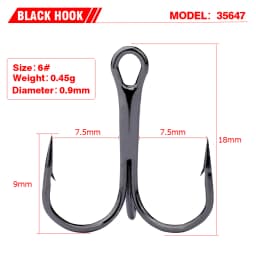 High Carbon Steel Treble Hooks 1000Pcs Saltwater Sharp Fishhook Barbed Bright Tin Sea Fishing Hook Double Strengthened Wholesale