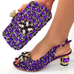 New Silver Color Nigerian Women's Shoes and Bags Party  African Fashion Shoes and Bags Wedding Shoes and Bags
